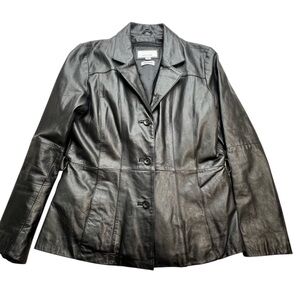 Wilsons Black Leather XL Maxima Women’s Jacket & Thinsulate Zip In Liner - Coat